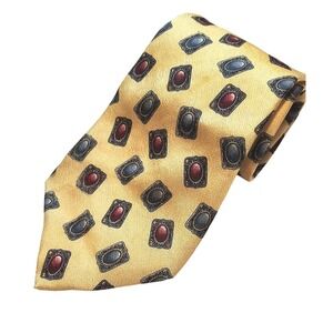 The Metropolitan Museum of‎ Art Men's Necktie Gold Jewel Pattern Silk